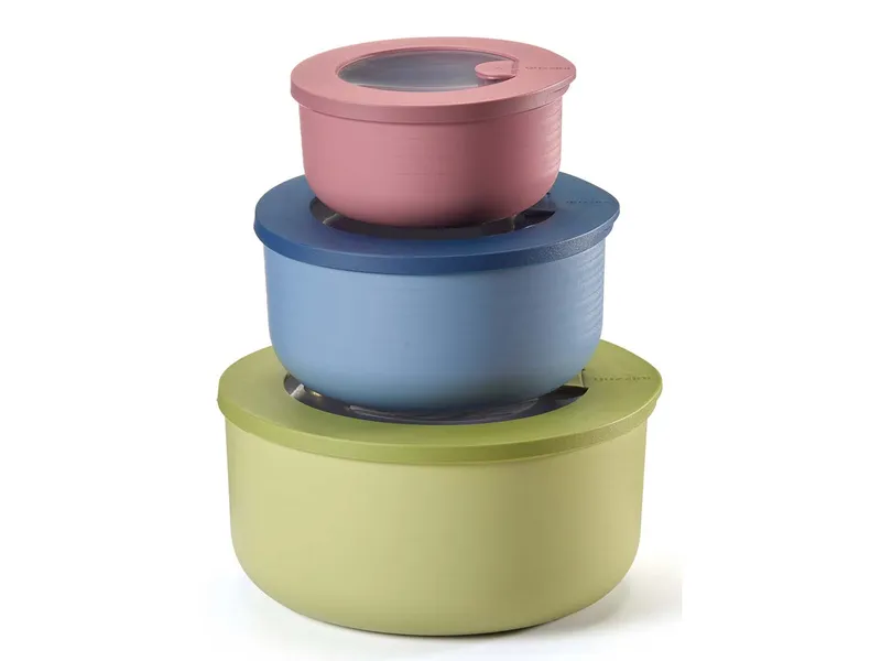 guzzini Frischhalteschüssel-Set "STORE&MORE", rund, 350/850/1.800 ml, 3 Stk. – Produktbild 1 von 1