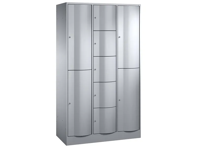 C+P C+P Kombi-Schließfachschrank lg/lg lxr, 2+5+2 Fächer – Produktbild 1 von 2