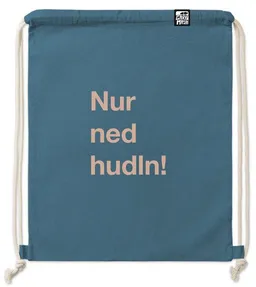 Gary Mash GARY MASH Gym Bag Nur ned hudln! aus extra robuster Biobaumwolle – Produktbild 1 von 1