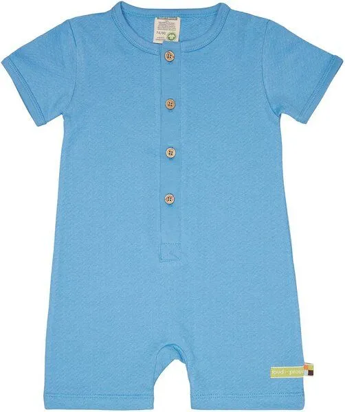 loud + proud loud + proud Babys & Kinder Spieler aus Musseline Jersey, GOTS-zertifiziert, Basin(blau), – Produktbild 1 von 1