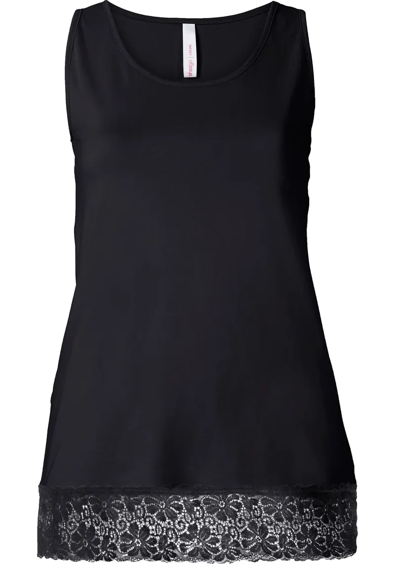 sheego Tanktop schwarz, Schwarz, – Produktbild 2 von 3