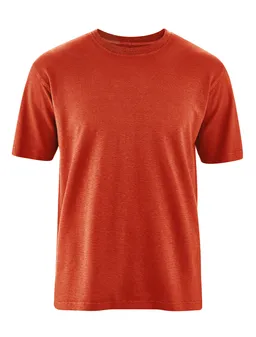 HempAge Hempage Herren vegan T-Shirt Basic Rostorange – Produktbild 1 von 1