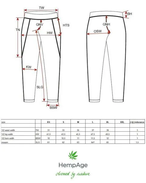 HempAge HempAge Yoga Leggins Jersey Hanf/Biobaumwolle, Titan (grau), – Produktbild 4 von 4