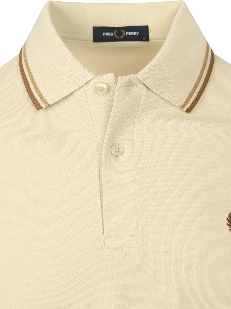Fred Perry Fred Perry Polo Twin Tipped M3600 Beige - Größe L, Beige, – Produktbild 5 von 5