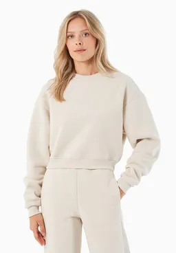 ORGANICATION ORGANICATION SILLIVIA | Essentials Crop-Sweatshirt aus Bio-Baumwolle und recyceltem Polyester – Produktbild 1 von 1
