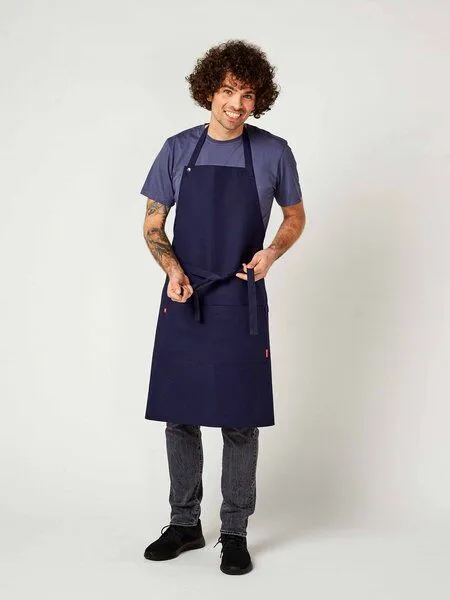KAYA&KATO KAYA&KATO CO Latzschürze lang PIKE, Navy, – Produktbild 3 von 4