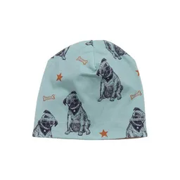 Walkiddy Kinder Beanie GOTS-zertifiziert aus Bio-Baumwolle braun mit Hunde-Detail – Walkiddy – Produktbild 1 von 1