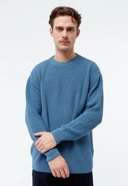 Givn Berlin Givn Berlin Strickpullover GBBRENDAN loose Fit aus Bio-Baumwolle, Hellblau, – Produktbild 1 von 4