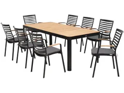 Gartenmöbel-Set "Portals" 8 Stühle, 1 Tisch 209 x 95 – Produktbild 1 von 1