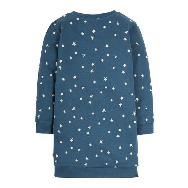 Frugi Frugi Jumper-Kleid blau Sterne und Regenbogen 4-5 Jahre – Produktbild 2 von 2