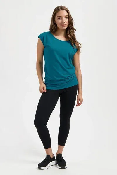 Urban Goddess Urban Goddess Lockeres Asana-Yoga-Shirt, Riverstone (petrolblau), – Produktbild 4 von 4