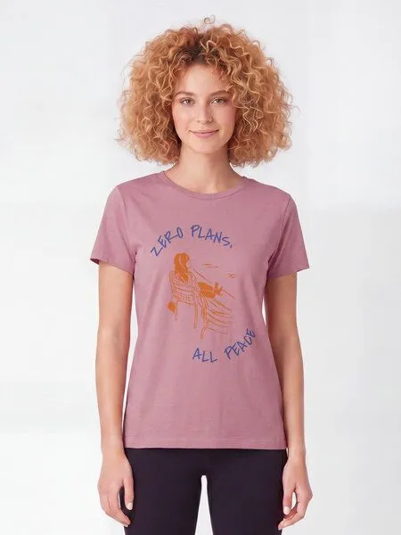 watapparel watapparel T-Shirt Frauen Zero plans all peace, Lilac dream, – Produktbild 2 von 2