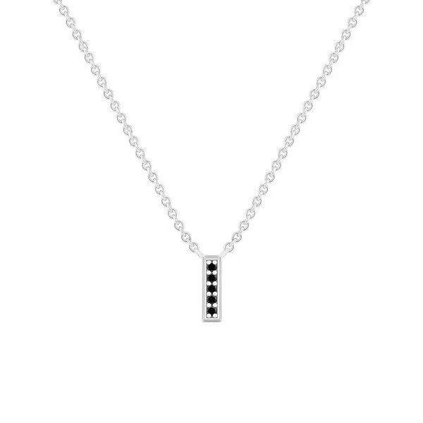 Eppi Eppi Goldene Kette mit schwarzen Diamanten Narcisa, Weiss, – Produktbild 1 von 4