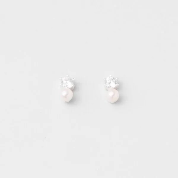 fejn jewelry fejn jewelry Ohrstecker 'sparkle & pearl', Silber, – Produktbild 3 von 3