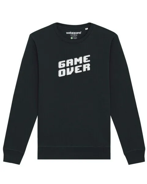 watapparel watapparel Sweatshirt Unisex Game Over, Black, – Produktbild 1 von 3