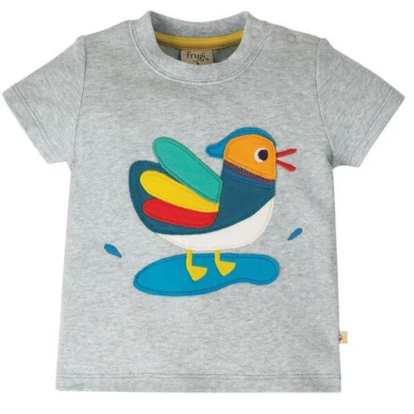 Frugi Frugi T-Shirt Little Duck in grau – Produktbild 1 von 4