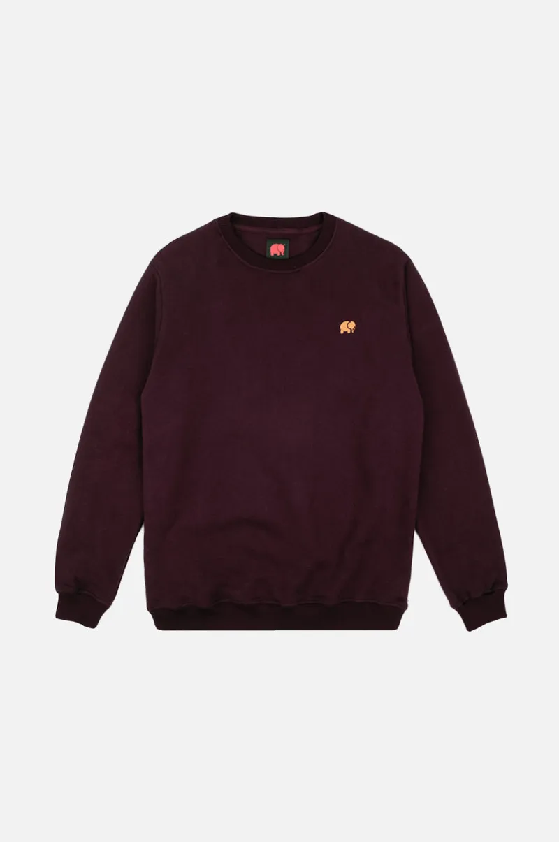 Trendsplant Trendsplant Herren vegan Pullover Weinrot, Dunkelviolett, – Produktbild 1 von 2