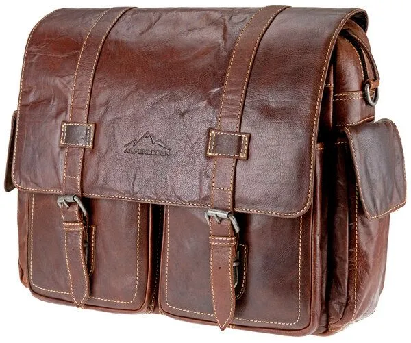Alpenleder Alpenleder Messenger Bag AOSTA, Brandy, – Produktbild 1 von 4
