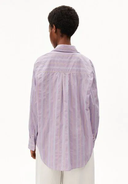 ARMEDANGELS ARMEDANGELS STRIPE Damen Bluse aus 100% Bio-Baumwolle, Moonlit lilac-sandstone, – Produktbild 3 von 5