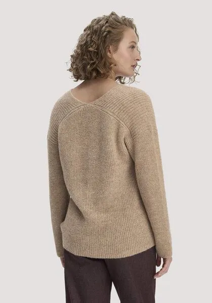 hessnatur hessnatur Strick Pullover Relaxed aus reinem Alpaka, Mandelbraun, – Produktbild 2 von 4