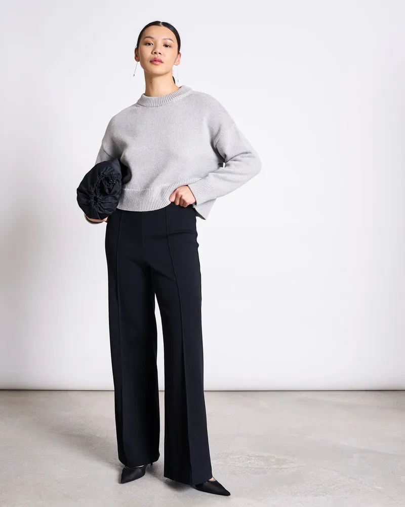 JAN N JUNE JAN 'N JUNE Damen vegan Pullover Yagmur Hellgrau, Hellgrau, – Produktbild 1 von 2