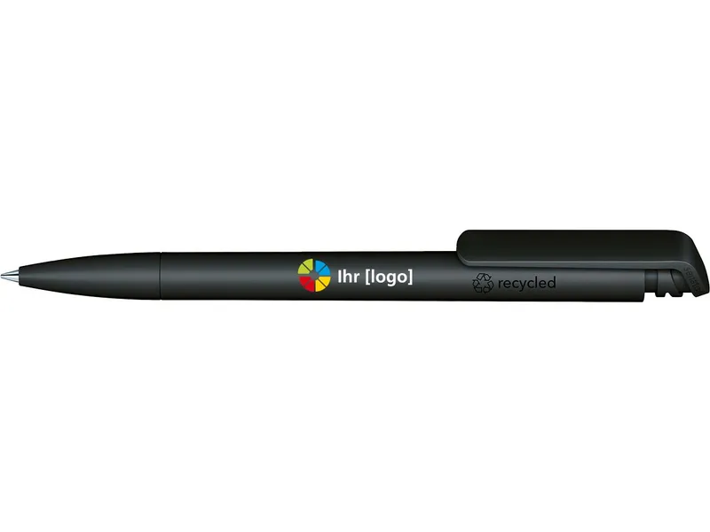 Senator Senator Kugelschreiber "Trento Matt Recycled" inkl. 4-farbigem Aufdruck, Schwarz, – Produktbild 1 von 1