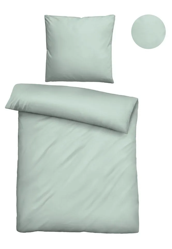 Biberna Biberna Bettwäsche 0470500, hochwertige TENCEL Qualität, Lyocell, 2 teilig, natürlicher Rohstoff, schnelltrocknend, angenehm weich, atmungsaktiv, Grün, – Produktbild 2 von 5