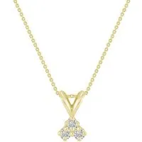 Eppi Eppi Goldene Kette mit drei synthetischen Diamanten Froze, Gelb, – Produktbild 1 von 1