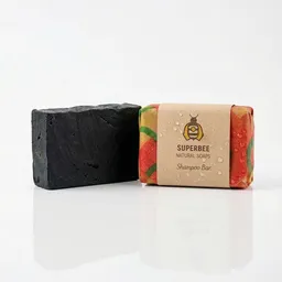 SuperBee SuperBee Shampoo Bar – festes Shampoo mit Aktivkohle, Eukalyptus & Bergamotte im Mini-Bienenwachstuch – Produktbild 1 von 1