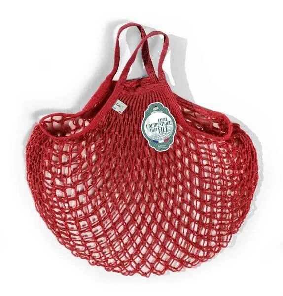 Filt Filt Farbige Bio Netztasche Medium mit kurzem Henkel, Rot, – Produktbild 2 von 3