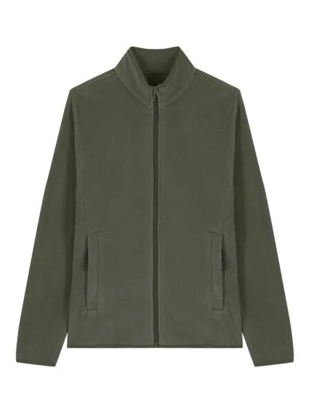 YTWOO YTWOO Damen Fleecejacke enganliegend aus 100% recyceltem Polyester, Khaki, – Produktbild 3 von 4