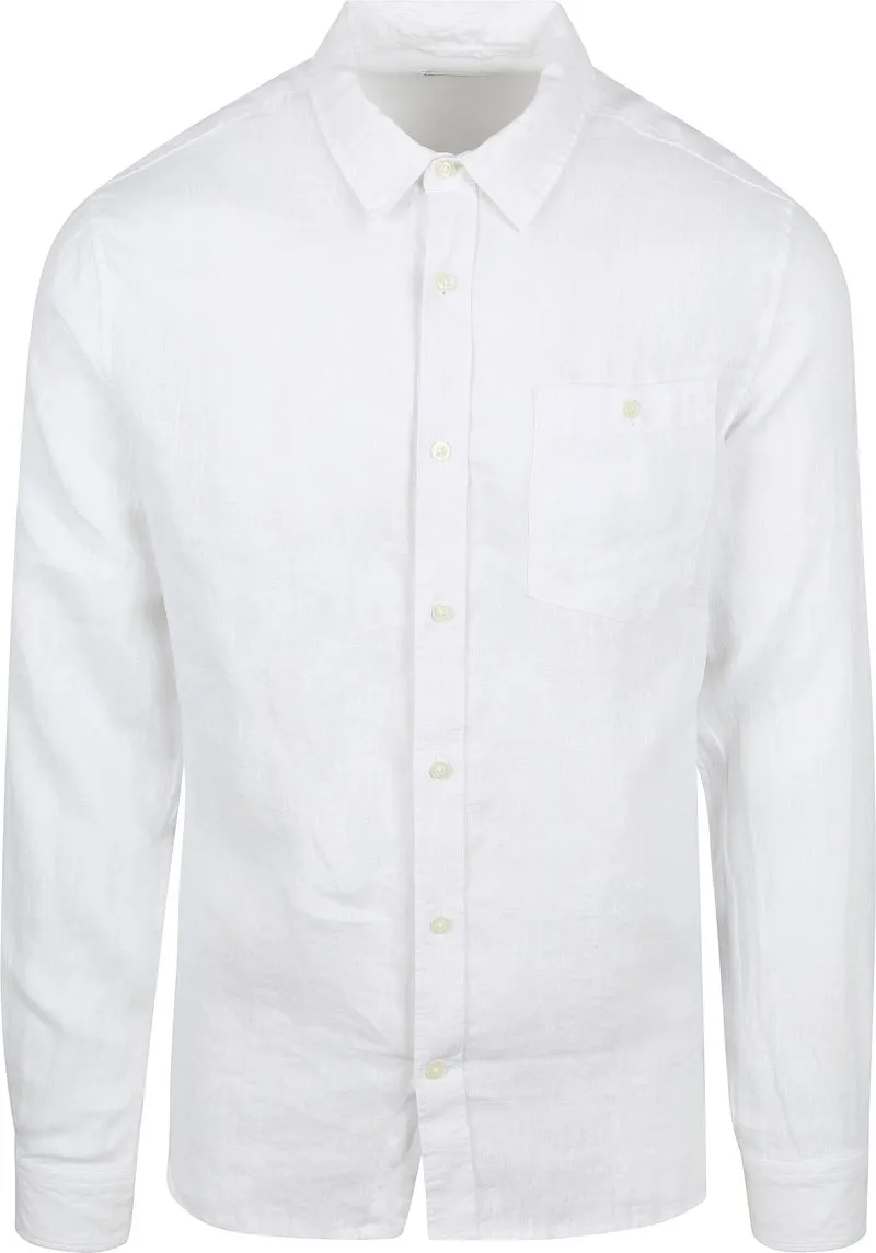 KnowledgeCotton Apparel KnowledgeCotton Apparel Hemd Leinen Weiß - Größe L, Weiß, – Produktbild 1 von 3