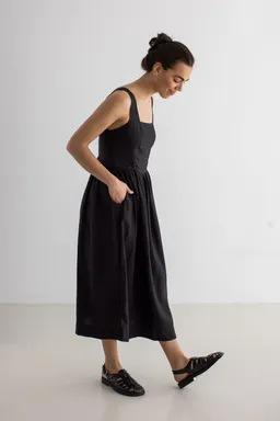 TWOTHIRDS TWOTHIRDS Damen vegan Kleid Formentera Schwarz – Produktbild 1 von 1