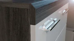Home affaire Kommode SIENA, Breite 80 cm, 1 Tür, 2 Einlegeböden, 3 Fächer, 4 Schubkästen (hochwertige Rillenfräsung in MDF Front), Schuhkommode, Schuhschrank, Anrichte, Sideboard – Produktbild 1 von 1