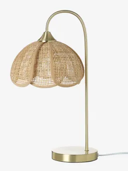 Vertbaudet Nachttischlampe aus Rattan mit Messingfuß Kinderzimmer – Produktbild 1 von 1