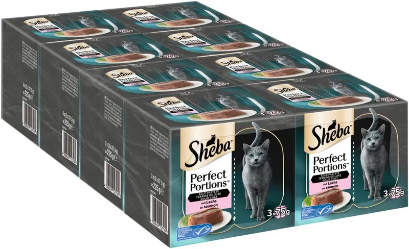 Sheba Sheba SHEBA® PERFECT PORTIONS™ Multipack mit Lachs MSC 8 x 6 x 37,5g, Nassfutter für: Katze – Produktbild 2 von 2