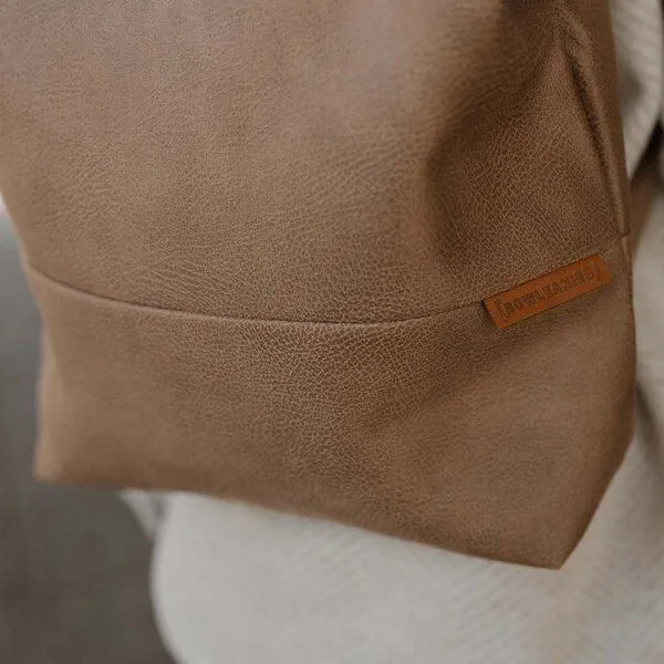 BOWLEANIES TASCHEN BOWLEANIES TASCHEN Rucksack aus Lederfaserstoff, Hellbraun, – Produktbild 2 von 4