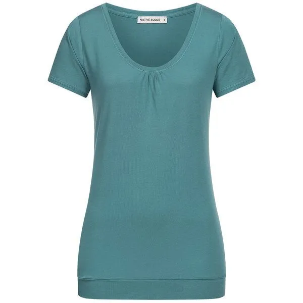 NATIVE SOULS NATIVE SOULS Lyocell T-Shirt Damen, Dark petrol, – Produktbild 1 von 1