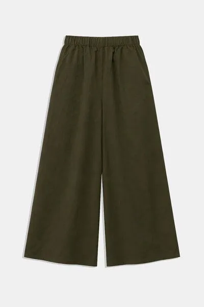 Rita Row Rita Row Weite Popeline-Hose LOBE in verkürzter Länge, Khaki, – Produktbild 2 von 3