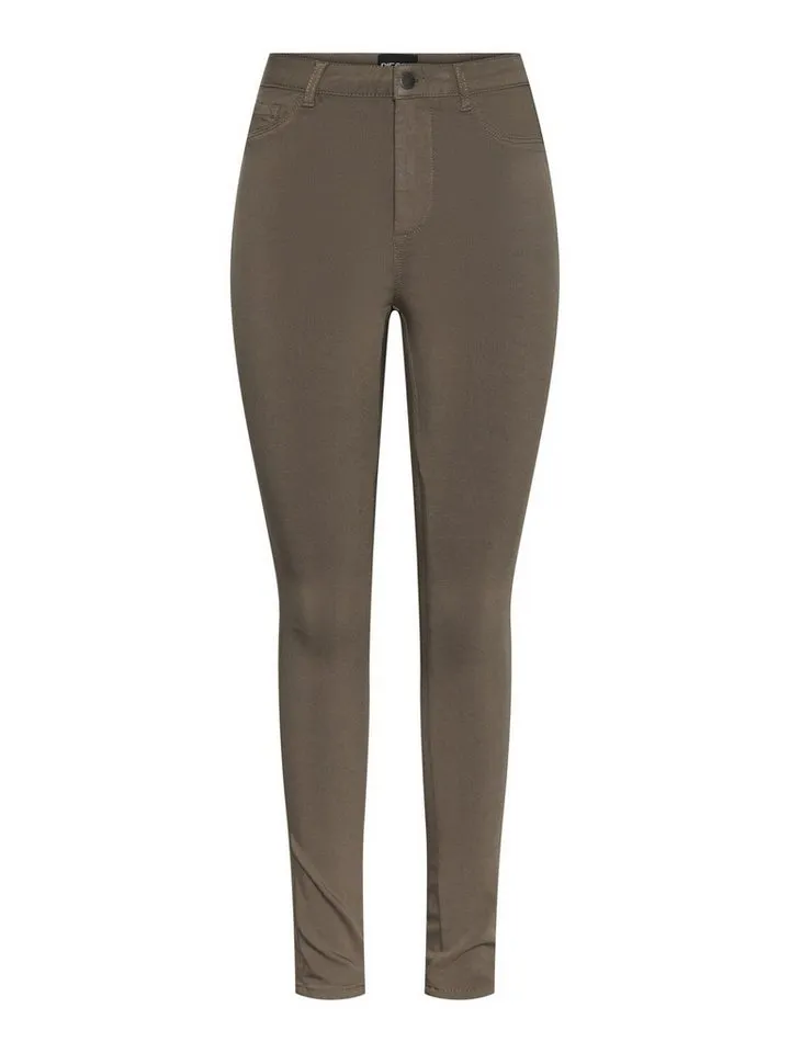 Pieces Pieces Skinny-fit-Jeans (1-tlg) Plain/ohne Details, Braun, – Produktbild 1 von 4