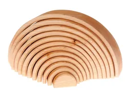 Grimms Grimms Großer Regenbogen aus Lindenholz, 12-teilig, natur geölt Maße 38 x 18 cm – Produktbild 1 von 1