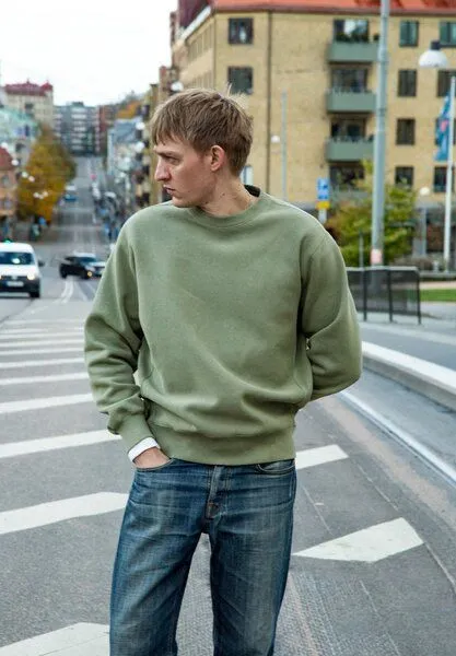 Nudie Jeans Nudie Jeans Sweatshirt Hasse Crew Neck, Grün (green), – Produktbild 4 von 4