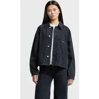Kings Of Indigo Kings of Indigo Damen vegan Jacke Jeena Stripe Washed Schwarz, Dunkelgrau, – Produktbild 1 von 1