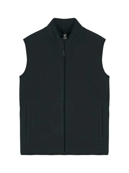 YTWOO YTWOO Herren ärmellose Basic Fleecejacke aus 100% recyceltem Polyester, Schwarz, – Produktbild 3 von 4