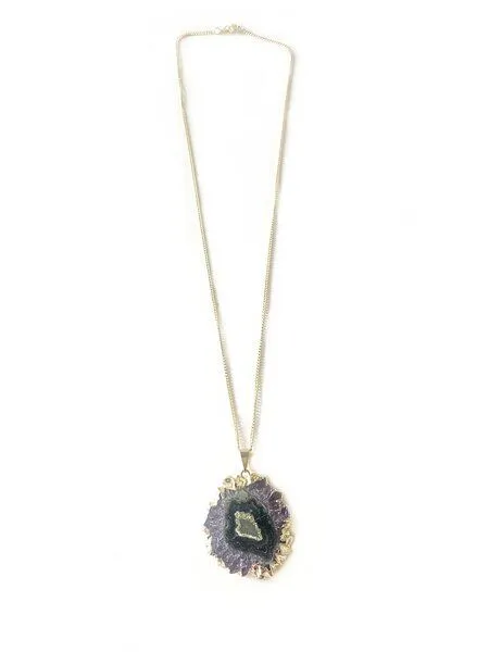 Crystal and Sage Crystal and Sage Amethyst Stalaktit Halskette, Gold, – Produktbild 1 von 2