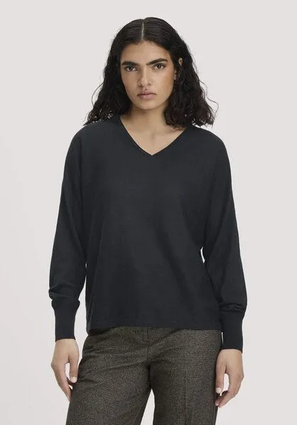 hessnatur hessnatur Pullover Oversize aus TENCEL Lyocell und Bio-Baumwolle, Schwarz, – Produktbild 1 von 4