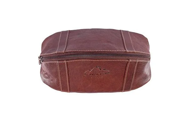 Alpenleder Alpenleder Kulturtasche RUGBY, Brandy, – Produktbild 1 von 4