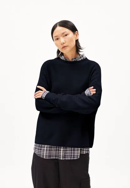 ARMEDANGELS ARMEDANGELS MERINAA Damen Pullover aus Bio-Baumwolle, Night sky, – Produktbild 1 von 4
