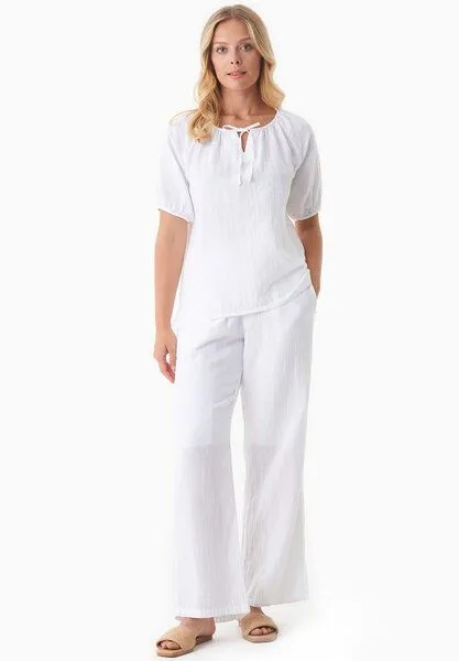 ORGANICATION ORGANICATION Musselin Hose aus Bio-Baumwolle, Weiss(white), – Produktbild 1 von 4