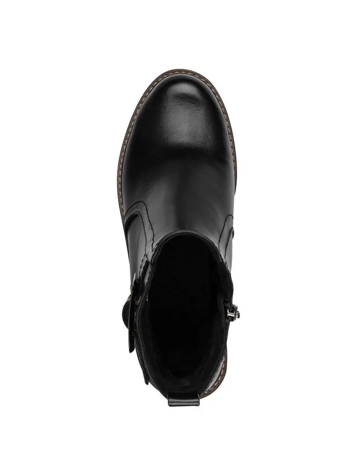 Marco Tozzi Marco Tozzi Vegan, MT FEEL ME mit Blockabsatz Blockabsatz Stiefelette Vegan, Schwarz, – Produktbild 2 von 5